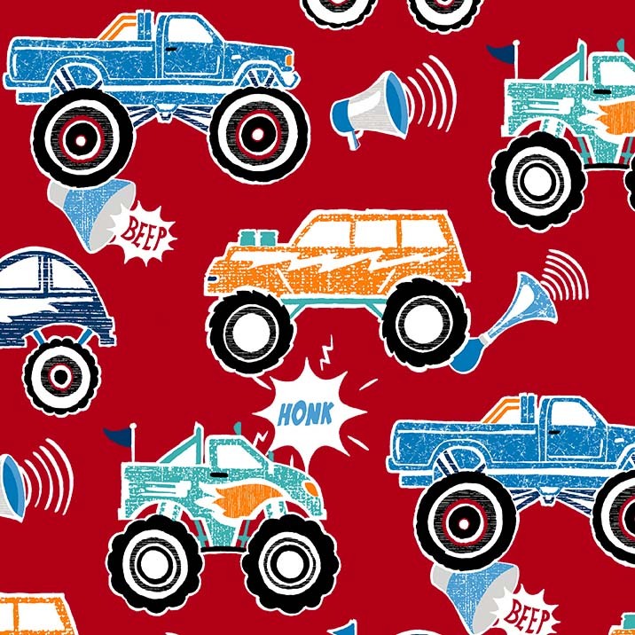 michael miller fabrics monster trucks