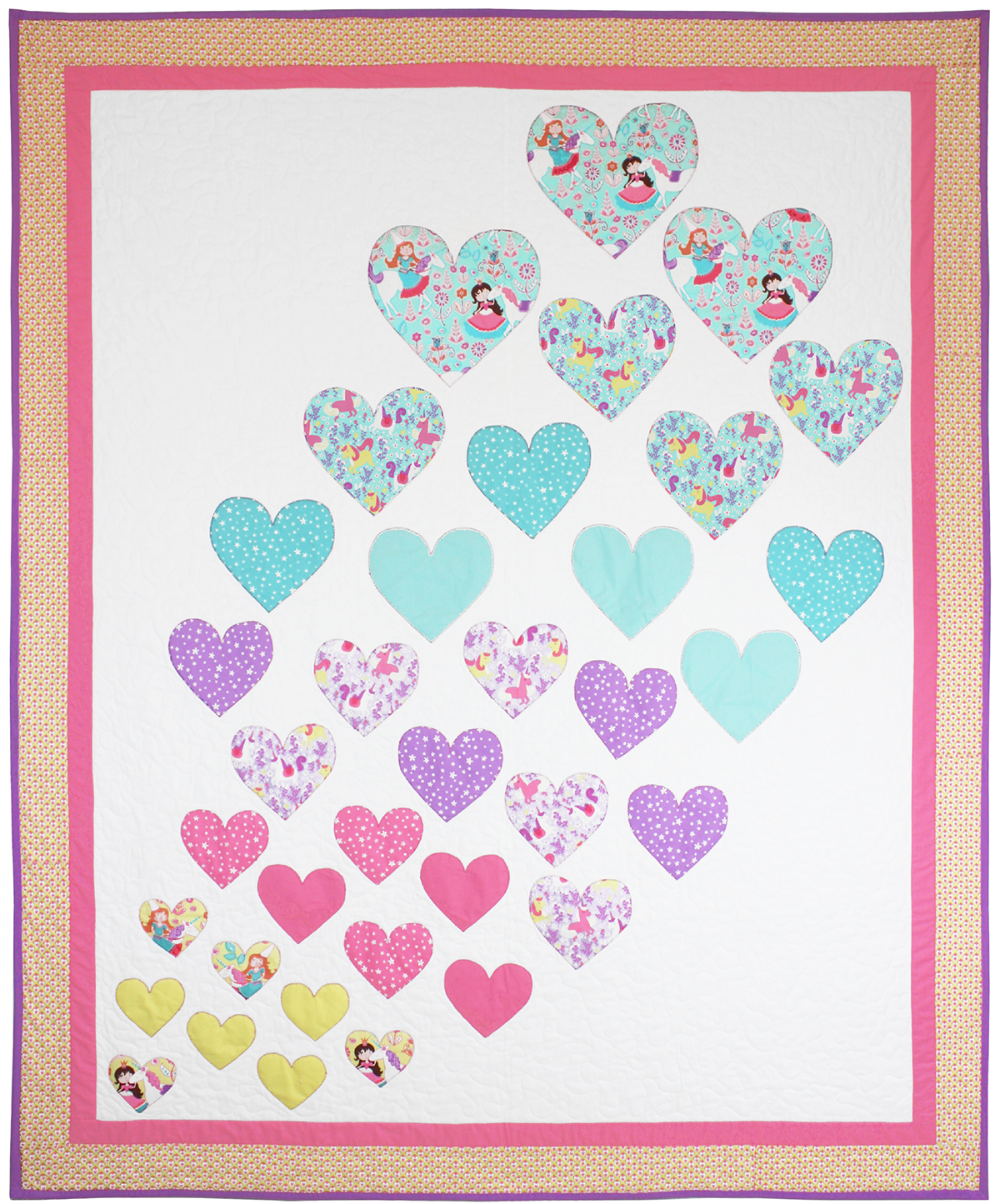 Hearts A Flutter Quilt By Heidi Pridemore 57x69 