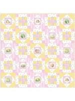 Hop Along - Pink Quilt by Susan Emory /50"x50"