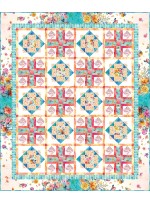 Blooms at the Border quilt feat. Primrose Garden by The Whimsical Workshop
