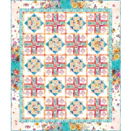 Blooms at the Border quilt feat. Primrose Garden by The Whimsical Workshop