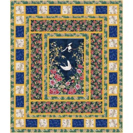 Silk Flower Boxes quilt feat. Silk Road by Ladeebug Design 