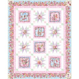 Faerie Play quilt feat. Spring Song Flower Fairies by Project House 360 - free pattern available in january, 2025