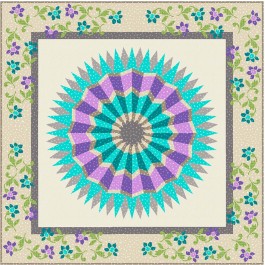 Sunshade quilt feat. Stargazer by Project House 360 - free pattern available in september, 2024