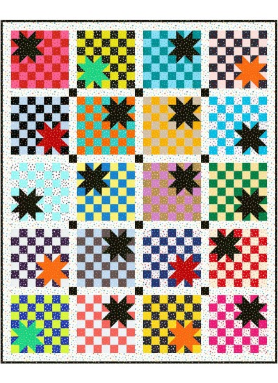Astronomy Quilt feat. Stargazer by Natalie Crabtree - free pattern available in september, 2024
